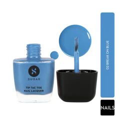 SUGAR Cosmetics Tip Tac Toe Nail Lacquer Classic 02 Break on Blue - 9 ml-34