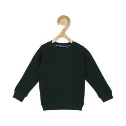 Allen Solly Junior Dark Green Solid Full Sleeves Sweatshirt-image-58