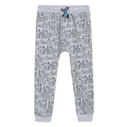 MINIKLUB Boys Grey Melange Printed 1 Joggers-image-26