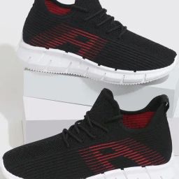 Rapid Box Men's Black Running Shoes-38