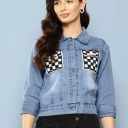 Aarika Blue Denim Solid Long Sleeves Denim Jacket-picture-20