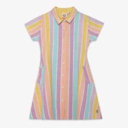 Ed-a-Mamma Kids Multicolor Striped Shirt Dress-image-92
