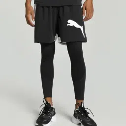 Puma All Day 8 Black Regular Fit Colour Block Sports Shorts-image-23