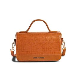 Gauge Machine Tan Textured Sling Handbag-image-75