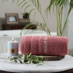 Maspar Amor Red 650 GSM Bamboo & Cotton Bordered Bath Towel-image-87
