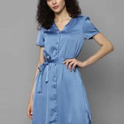 Allen Solly Blue A-Line Dress-image-43