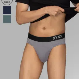 XYXX Multicolor Cotton Briefs - Pack of 3-image-12