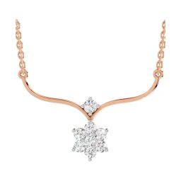 Sparkles Lab Grown Diamond 14k (585) Rose Gold Necklace for Women-picture-44