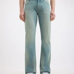 Pepe Jeans Green Cotton Straight Fit Jeans-image-50