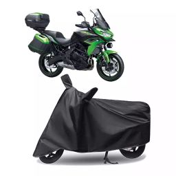 Auto Pearl Polyester Two Wheeler Cover for Kawasaki Versys 650 BS6 (Grey)-image-52
