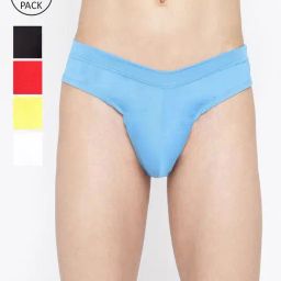 La Intimo Multicolored Comfort Fit Briefs - Pack Of 5-picture-1