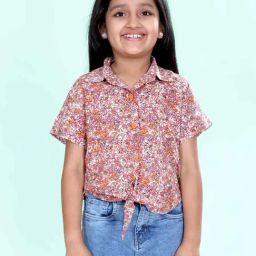 Kiddopanti Girls Multicolor Printed Regular Fit Top-image-15