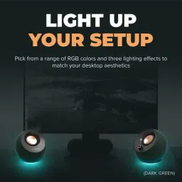 Creative White Pebble Pro Computer Rgb Speakers With Bluetooth image 2