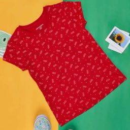 Pantaloons Junior Kids Red Cotton Printed T-Shirt-picture-21
