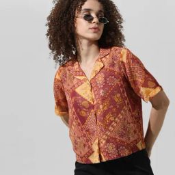 Only Brown Floral Print Shirt-picture-34