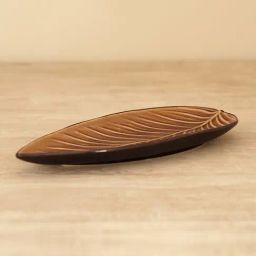 Pure Home and Living Brown Ceramic Textured Decorative Platters-image-24