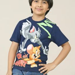 Kidsville Tom & Jerry Printed Regular Fit T-Shirt for Boys-image-96