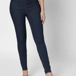 Vero Moda Dark Blue Blended Relaxed Fit Jeggings-image-90