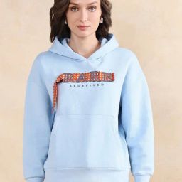 RAREISM Blue Cotton Blend Printed Long Sleeves Sweatshirt-image-17