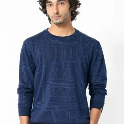 Rare Rabbit Navy Regular Fit Graphic Sweatshirt-picture-32