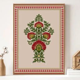 Indian Classic Art Multicolor Canvas Abstract Wall Art-image-62