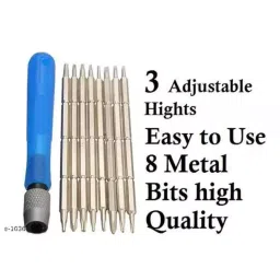 VMTRONIX 8 In 1 Multipurpose Reversible Screwdriver Repair Tool Set For Workshop Repairing Black image 2