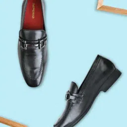 Imperio by Regal Men's Black Formal Loafers-image-71