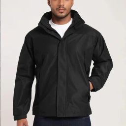 Mountmiller Black Full Sleeve Hooded Neck AirShell Ripstop Water-Repellent Wind Jacket-image-38
