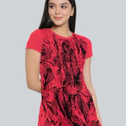 Lyra Pink Cotton Printed T-Shirt-picture-17