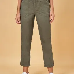 Honey by Pantaloons Olive Green Cotton Trousers-image-58