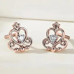 P.N.Gadgil Jewellers Royal Affection 18kt Yellow Gold & Diamond Stud Earring For Woman-image-24