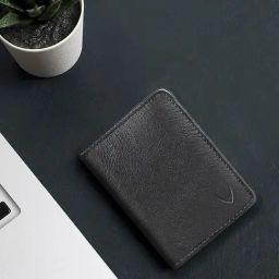 Hidesign Black Solid Card Holder-image-60