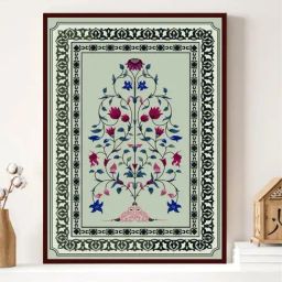 Indian Classic Art Multicolor Canvas Abstract Wall Art-image-85