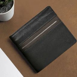 Hidesign Black Paneled Rfid Bi-Fold Wallet for Men-42