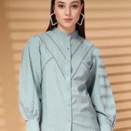 Melon By plusS Blue Plain Shirt-image-32