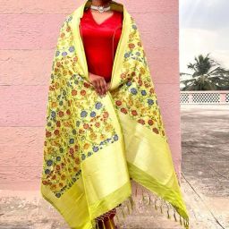 Chidiyaa Sufiyana Ishq Handwoven Banarasi Kimkhab Brocade Dupatta-picture-42