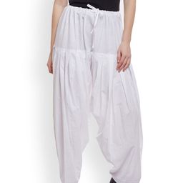 Castle Women Salwar White Loose Fit Patiala Salwar-41