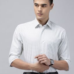 Arrow Manhattan Slim Fit Checked Pure Cotton Formal Shirt-picture-43