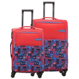 Nasher Miles India Expander Soft-Sided Polyester Luggage Set of 2 Red Blue Trolley Bags (65 & 75 cm)-27