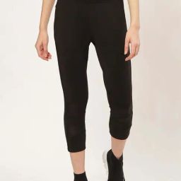 Sweet Dreams Black Mid Rise Sports Capris-picture-24