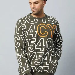 Club York Olive Regular Fit Printed Sweatshirt-picture-35