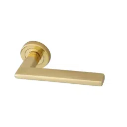 AceLine Door Handle Set Denver Series Hot Forged Solid Brass PBE Finish-image-8