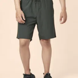 Ajile By Pantaloons Olive Slim Fit Shorts-image-1