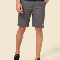 Urban Ranger by Pantaloons Charcoal Cotton Slim Fit Shorts-image-100
