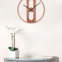 CHRONIKLE Round Copper Rose Gold Iron Wall Clock-25