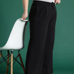 DressBerry Curve Plus Size Women Pleated  Wide Leg Trousers-image-70