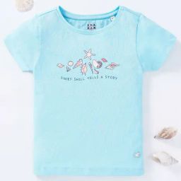 Ed-a-Mamma Kids Blue Printed T-Shirt-4