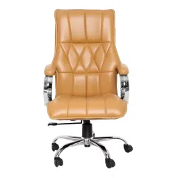 Ergonomica High Back Leatherette Office Revolving Chair/Manager Chair Tan, ER68-image-91