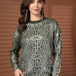 Juelle Women Printed Woollen Pullover-image-46