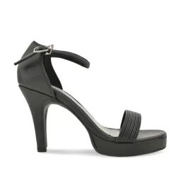 Rocia by Regal Women's Black Ankle Strap Stilettos-image-76